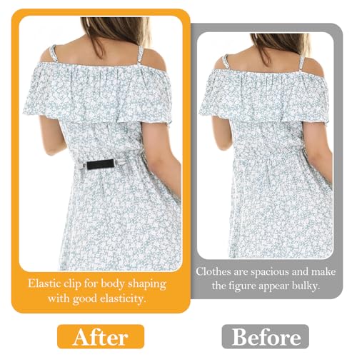 Image of YUXIANLB 6Pcs Dress Clips Back Cinch Set, Dress Cinch Clips Set, Waist Clip, Back Cinch Shawl Clips, Retro Sweater Clips, Retro Cardigan Collar Clips, Shirt Brooch Clips for Women Girls Wearing