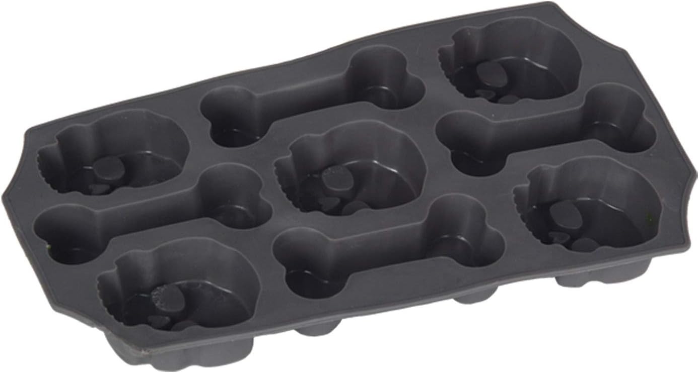Beistle Beistle Skull and Bones Ice Mold, Gray, 10" x 5.5"