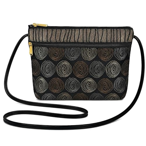 Image of Danny K. Women's Tapestry Zipper Purse Crossbody Handbag, Adjustable Cord, Handmade in USA