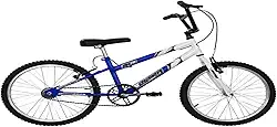 Bicicleta de Passeio Ultra Bikes Esporte Bicolor Rebaixada Aro 20 Reforçada Freio V-Brake Infantil Juvenil Azul/Branco