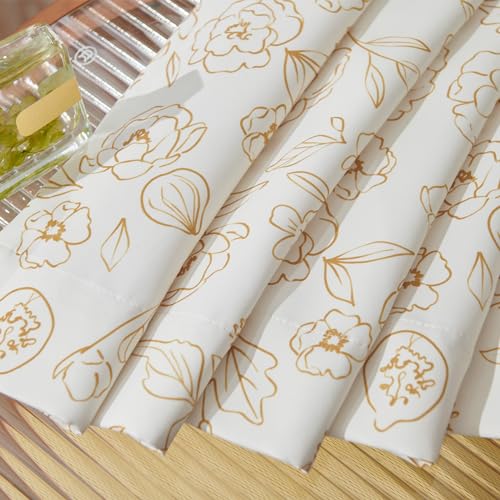 Jinchan JCBLKRP-APL-5284C03 Floral Curtains For Kids Rooms 84 Inch Length Kids Curtains Nursery Curtains Cute Yellow Printed Flower Curtains Light Filtering Window Curtains For Living Room Bedroom 2 Panels thumb #8