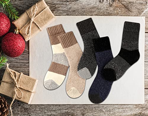 Image of Heatuff Women's Winter Wool Socks Warm Soft Full Cushion Crew Socks (5 Pairs)