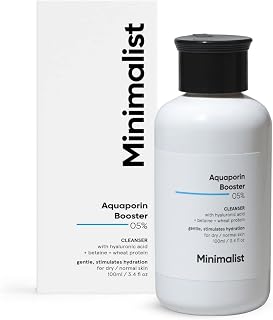 Minimalist 5% Aquaporin Booster Face Cleanser with Hyaluronic Acid for Dry Skin | Gently Cleanses Skin & Stimulates Hydration | Women & Men (100 ml)