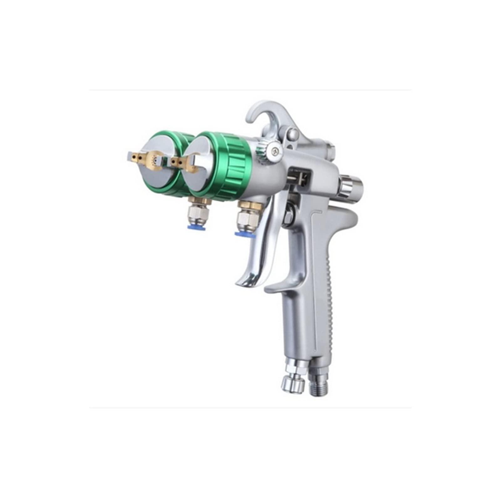 Pistolet do malowania, Pistolet Natryskowy Z Podwójną Dyszą 1,3 Mm Nano Chrome Podwójna Głowica Natryskiwanie Farby Pod Ciśnieniem do mebli, szafek, płotów, ścian, drzwi