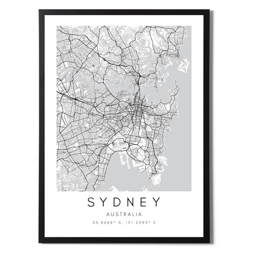 Decoración de pared minimalista de Sydney en blanco y negro para renovar tu sala de estar