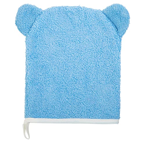 Image of C.R. Gibson BMIT-24245 Cute Bear 100% Cotton Gender Neutral Baby Wash Cloth Bath Mitt, 6.625 inch W x 7.5 inch L, Multicolor