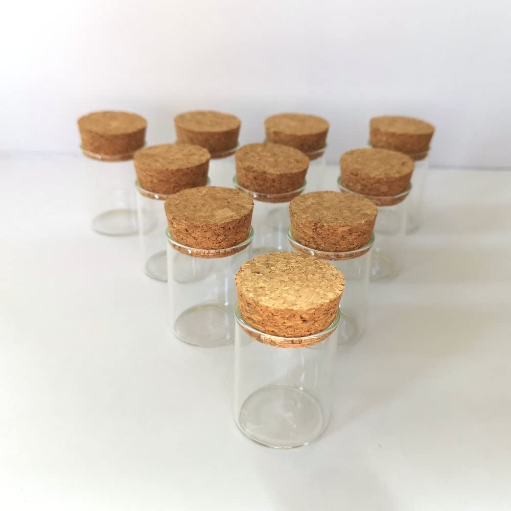 25 mini botellas de vidrio de 15 ml con corcho for deseos: frascos transparentes for almacenar tubos de ensayo, manualidades y regalos de boda.