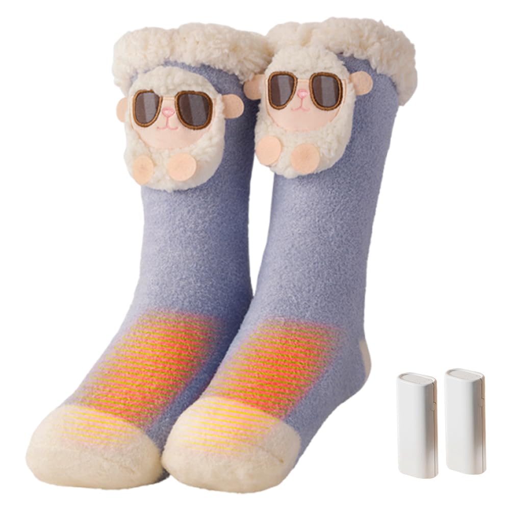 Chaussettes Chauffantes Enfant, ADDLIVE Chaussettes Chauffantes Homme Femme Rechargeable, Heated Socks avec 3 Réglage de Température, Contrôle APP, Température Maximale Jusqu'à 65°C pour Ski Randonnée