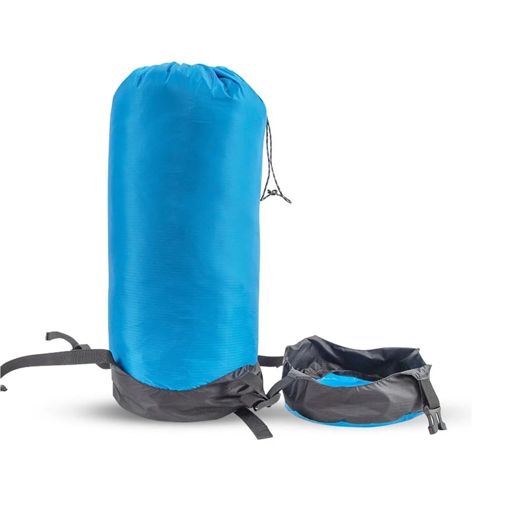 Upgrade 40D 10-35L Ultralight Impermeabile Nylon Compression Stuff Sack Adatto for Sacco a Pelo 40% Spazio Adatto for Campeggio Escursionismo Zaino in Spalla