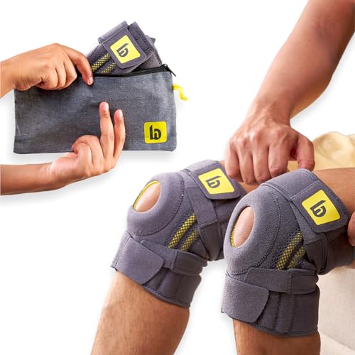 Image of betterhood Premium 4-Strap Knee Brace with Stabilizers | Open Patella Knee Support | Knee Cap Support for Arthritis, Joint Pain & Post-Surgery Recovery | Adjustable, Anti-Slip (Pack of 2)