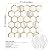 STICKGOO Hexagon Peel and Stick Backsplash Tile, Stick on Backsplash for Kitchen and Bathroom, White Marble Look PVC Mixed Metal Gold Self Adhesive Metal Mosaic Tiles(10 Sheets, Seamless)