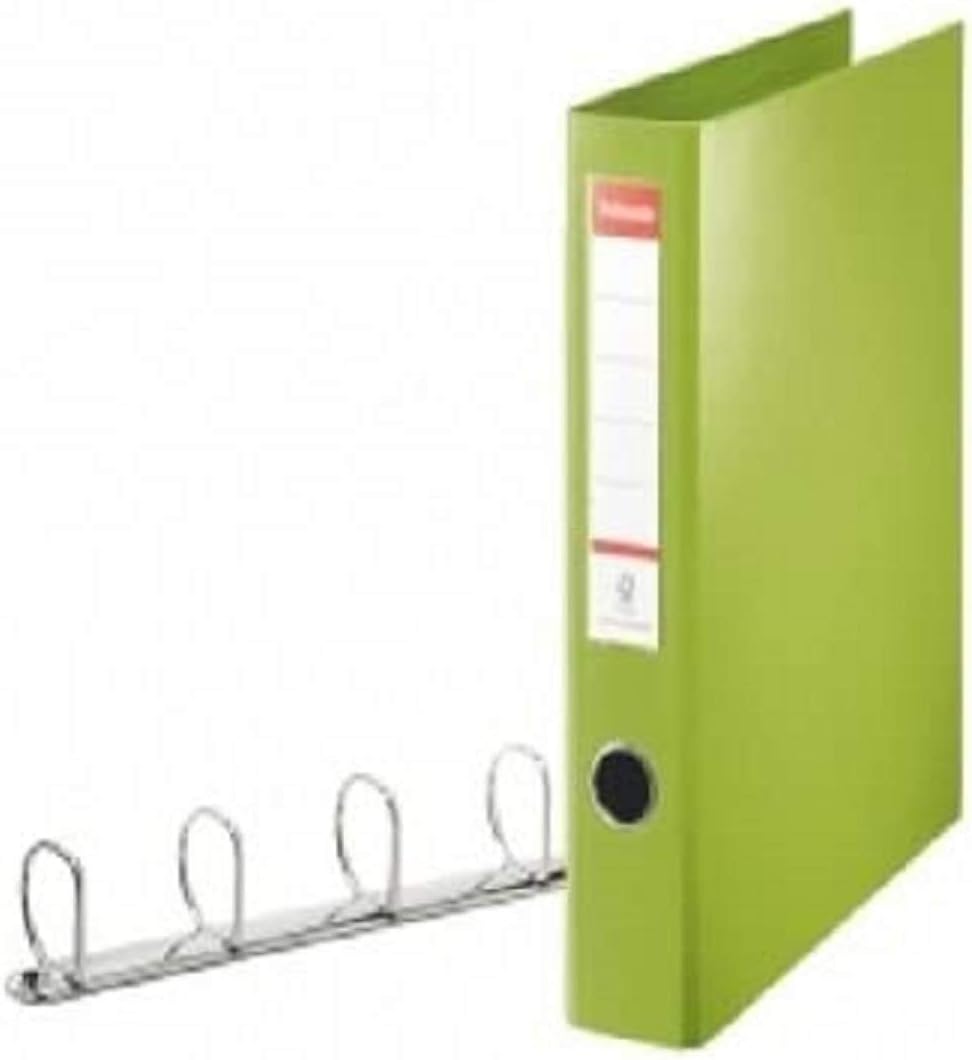Esselte 4 Ring Binder, PP, Holds up to 380 Sheets, 60 mm Spine, 82406 A4, Green Amazon.co.uk