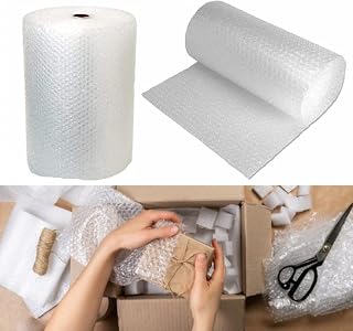 Taimani Large Roll of Premium Polythene Bubble Wrap - Bubble Protective Wrap - Air Bubble Packaging - For Moving Delicate Items and Package Storage Boxes - 500mm x 20m