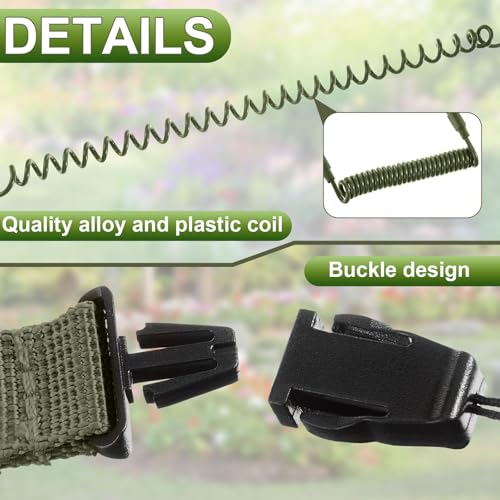 image for Zonon 2 Pcs Rangefinder Tether Elastic Coiled Safety Strap Retractable