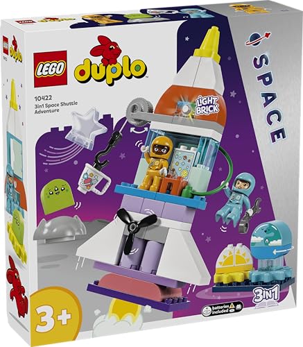 Image of LEGO DUPLO 3in1 Space Shuttle Adventure Rocket Ship for Toddlers 10422