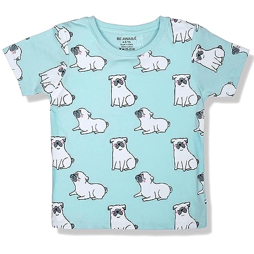 Image of Be Awara Kids Printed Half Sleeves T-shirt & Shorts Clothing Sets, 100% Cotton Soft Unisex Cord Set, Comfortable Wear for Kids With Cool Prints, Everyday Casual Wear for Boys & Girls