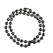 6.3mm Large Gunmetal Steel Ball Chain Mens Necklace with Extra Durable Color Protect Finish - 18 inches