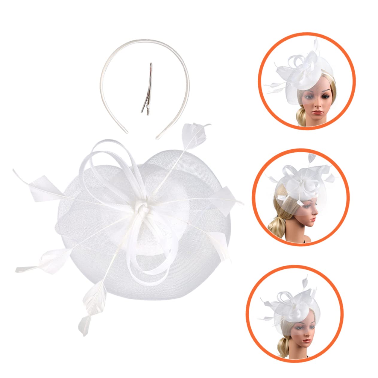 Abaodam 4pezzi Fascinator Cappello da Sposa Rete con Fiore per Cerimonie e Feste Elegante Accessorio per Banquet e Tea Party Leggero e Confortevole Stile Romantico e Raffinato