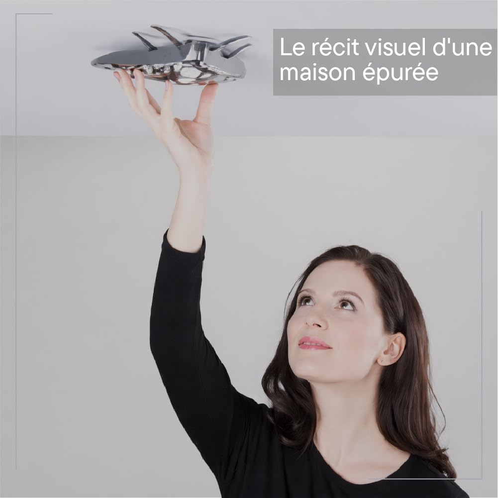 Jalo Lento 10 Détecteur de Fumée - Alarme Incendie Optique pour la Maison - 10 Ans Pile au Lithium - Design Scandinave - Blanc