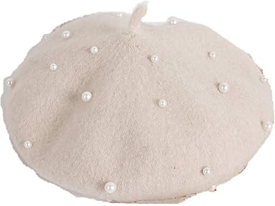 Amazon.com: Baby Girls Pearl Beret Hats 