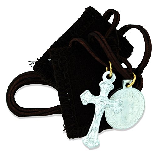 Venerare Authentic Catholic Scapular - 100% Wool (Children's Scapular W/Brown Cord) #TOP3