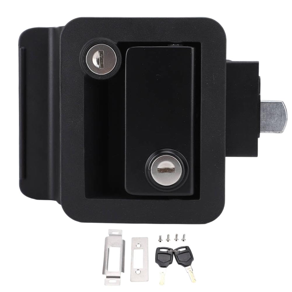 Rv Door Lock Zinc with Back Locking Switch Compatible with Motor Home Travel Trailer