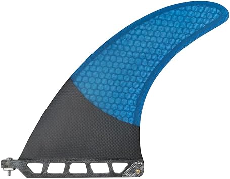 UP SURF Longboard Fins, Fiberglass+Honeycomb+Carbon, Professional Surfboard Fins Blue, 8 inch