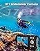 YEEIN Underwater Camera 4K 48MP Autofocus Selfie Dual Screen Waterproof Camera with Floating Strap and 32GB Card, 17FT Compact Waterproof Digital Camera, Fill Light Underwater Camera for Snorkeling