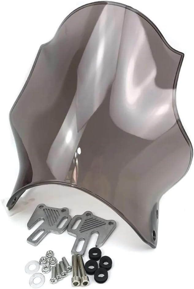 Motorcycle Windshield deflectors, for CB NT 250 400 650 750 900 Clear Universal Motorcycle Windshield Round Lights Street Bike Windscreen Screen Glass As