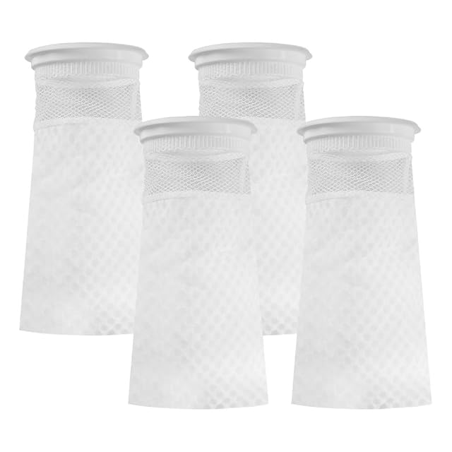 DONGKER Bolsas de filtro de acuario, 2/4 piezas de 4 x 10 pulgadas, calcetines de filtro para pecera