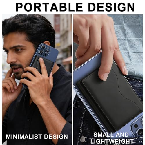 GDANIYJ Tri-Fold Magnetic Wallet Black - Image 4