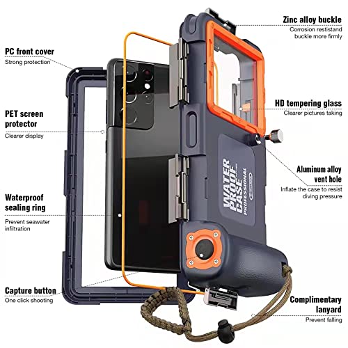 Universal Waterproof Phone Case For Snorkeling, [50Ft/15M] Underwater Photography Video Protection Case With Lanyard, Diving Phone Case For Iphone 13/ 12/ 11/ Pro Max Samsung Galaxy Lg Google Etc #TOP2