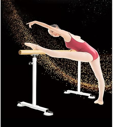 Adjustable Portable Wooden Ballet Barre - Freestanding Dance Pole with Non-Slip Base for Kids & Adults - Perfect for Home Practice & Dance Training Sessions