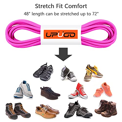 Image of UpUGo Elastic Shoe Laces, No Tie Shoe Laces Tieless for Kids, Adults, Elderly, One Size Fit All