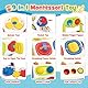 Adeokay Montessori 9 in 1 Motorikwürfel - Kinderspielzeug ab 6 Monate bis 3 Jahre, Sensorik Baby Spielzeug, Baby Geschenk