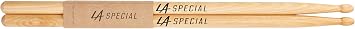 LA Specials Drum Sticks - Hickory 5B Drumsticks - Set for Acoustic or Electronic Drums - Oval Wood Tip - Consistent Weight and Pitch - 3 Pairs
