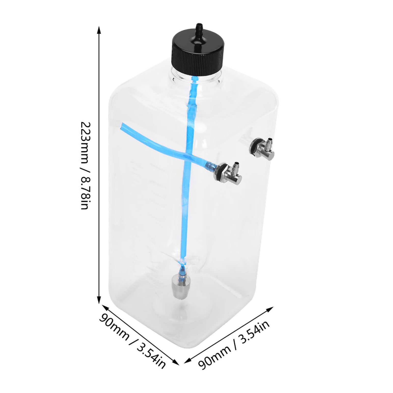 equlup RC Fuel Tank, Transparent Plastic Engine Gasoline Fuel Tank Parts Remote Control Model Accessories for RC Airplane Aircraft (1500ml)