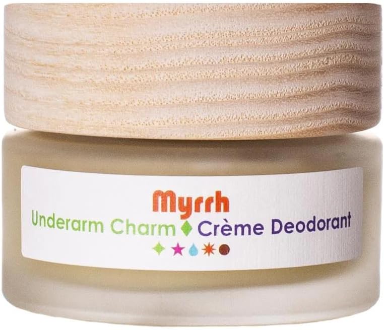 Organic Myrrh Underarm Charm Cream Deodorant | Natural, Wildcrafted Clean Beauty (1 oz | 30 ml)