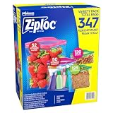 Ziploc Torby do przechowywania w różnych rozmiarach - opakowanie 347 torebek