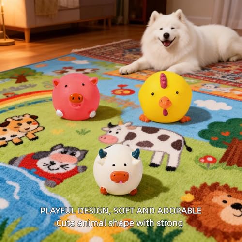 Juguetes mordibles de látex para perros pequeños y medianos, 2.8 pulgadas, 3 piezas miniatura 5