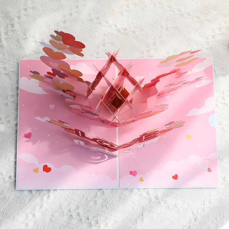 Miniatura 5 de Tarjetas de felicitación desplegables, tarjetas de felicitación 3D para el día de la madre, para mamá, esposa, abuela, tarjetas de Acción de