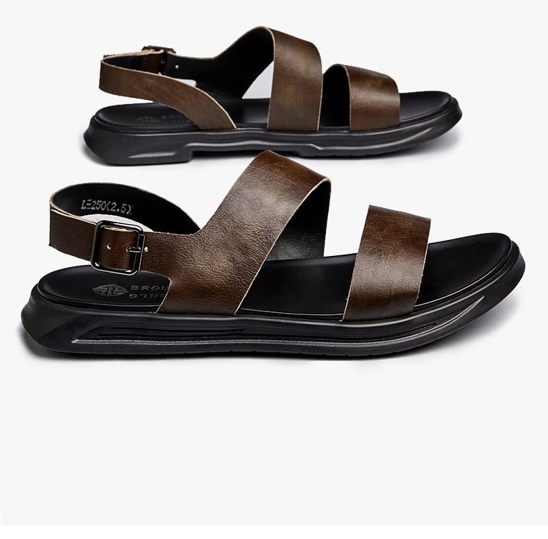 Men's Platform Sandals Leather Trendy Shoes Beach Casual Breathable Outer Wear Sandals and Slippers2