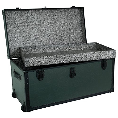 Seward Trunk Garrison Oversized Footlocker Trunk, Olive Drab Green, 31-inch (SWD5531-31)