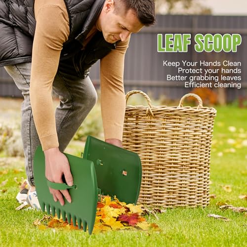 Rastrillo de hojas metálico 65 pulg con bolsa 32 gal miniatura 3