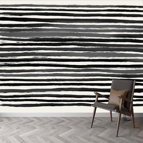 Minimalismus Kinderzimmer Fototapete Wandbild, Schwarz Weiß Querstreifen Tapeten Vliestapete für Wohnzimmer Schlafzimmer Kinder Fototapete - leicht anzubringen Wandtapete 300 x 210 cm (B x H) Minimalismus Kinderzimmer Fototapete Wandbild, Schwarz Weiß Querstreifen Tapeten Vliestapete für Wohnzimmer Schlafzimmer Kinder Fototapete - leicht anzubringen Wandtapete 300 x 210 cm (B x H)
