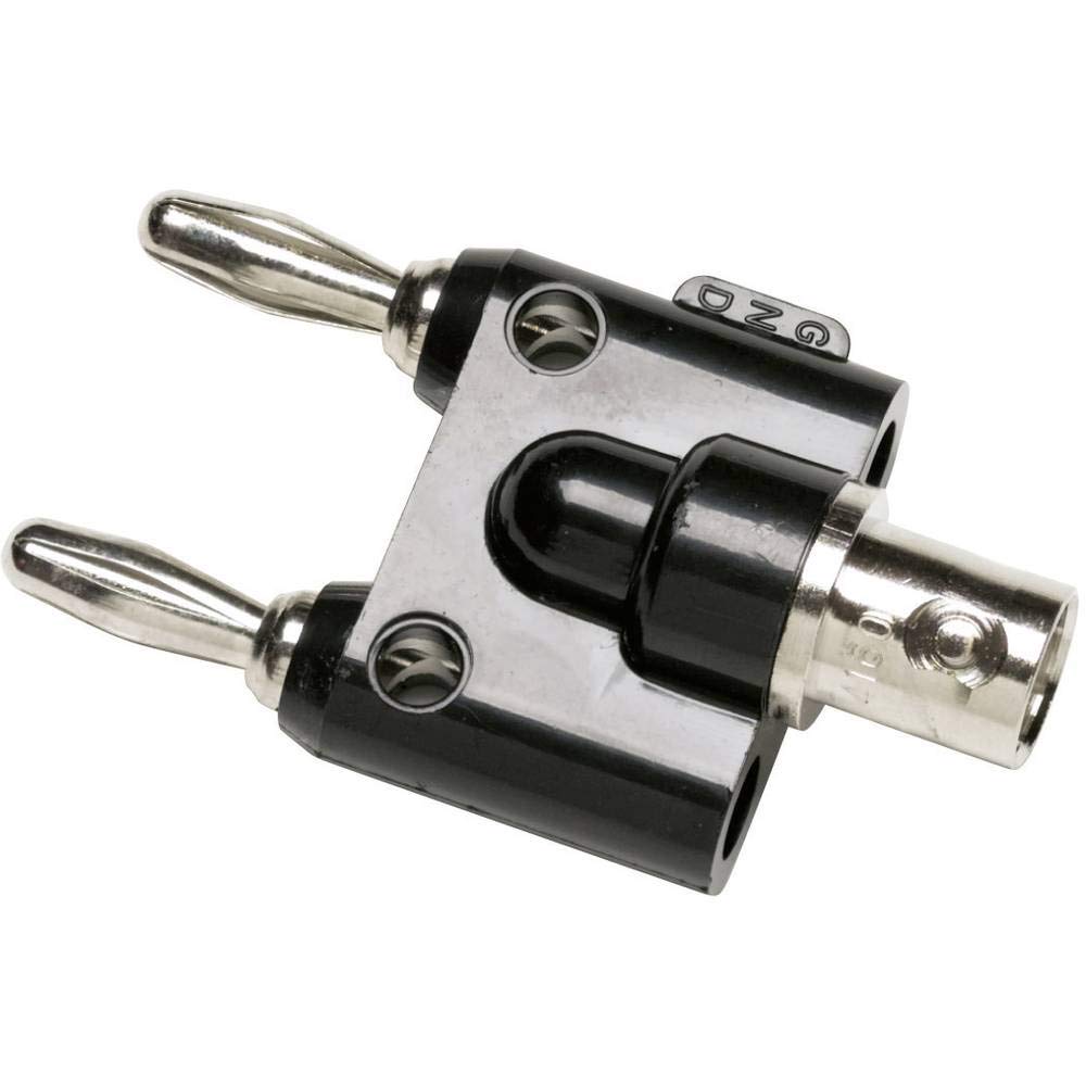 Fluke BP880 BNC to Female Double Stacking Banana Plug, Nickel-Plated Finish, 122 Degree F Temperature