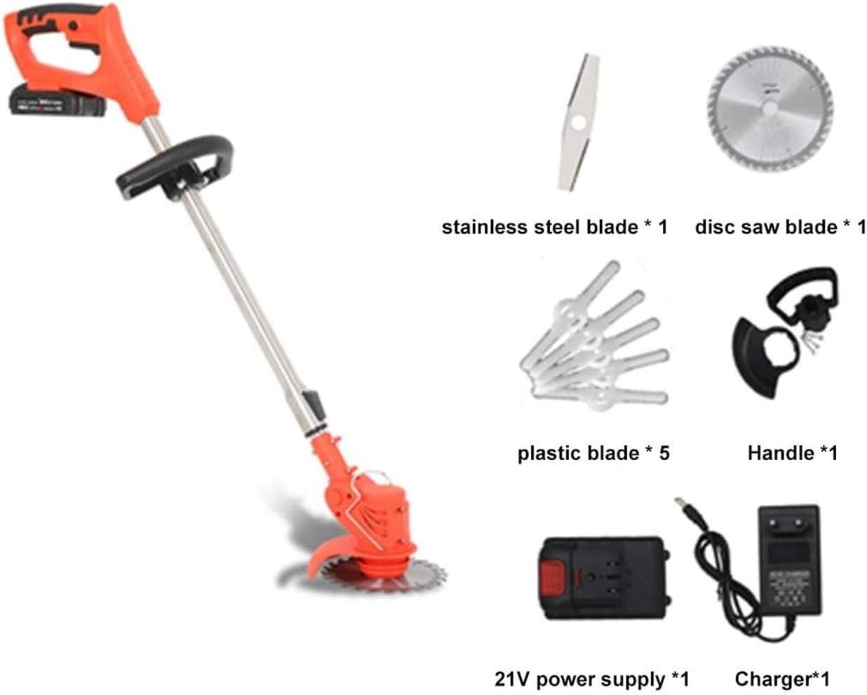 Powerful Electric Cordless Trimmer - Lightweight Lawn Edger Cutter with Telescopic Handle for Home Use