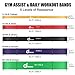 Odoland 5 Packs Pull Up Assist Bands, Pull Up Straps, Resistance Bands with Door Anchor and Handles, Stretch Mobility, Powerlifting and Extra Durable Exercise Bands with eGuide