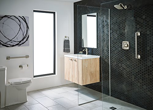 Moen Yg5118Bn Voss Bathroom Safety 18-Inch Designer Grab Bar, Brushed Nickel, #TOP4