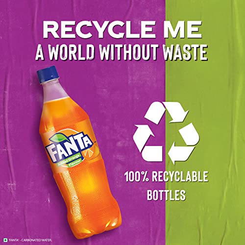 Image of Fanta Orange Flavored Cold Drink | Soft Drink With Added Orange Flavour | Delicious Orangey Flavor| Pet Bottle, 1 L, Vegetarian